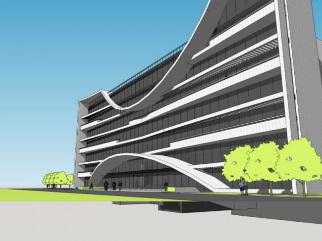 Sketchup办公模型|多层办公楼，现代风格