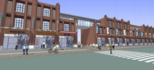 Sketchup商业模型|多层商业街，欧式风格