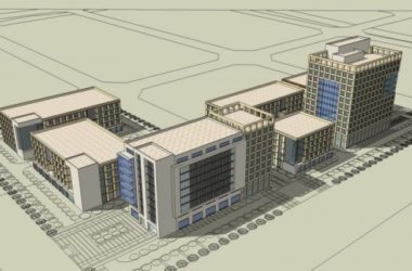 Sketchup办公模型|高层办公楼，现代风格-BIM建筑网