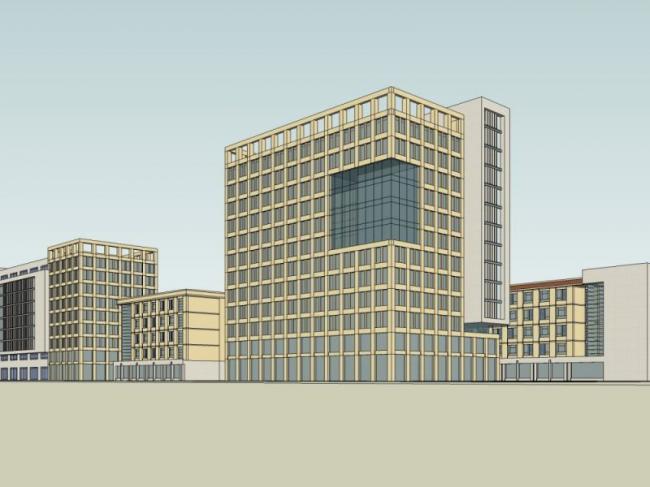 Sketchup办公模型|高层办公楼，现代风格