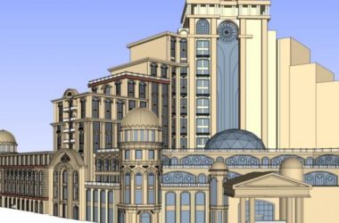 Sketchup酒店模型|高层酒店，欧式风格-BIM建筑网