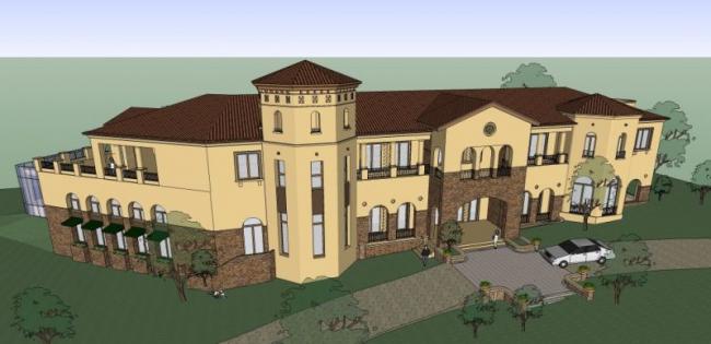 Sketchup商业模型|会所，西班牙风格