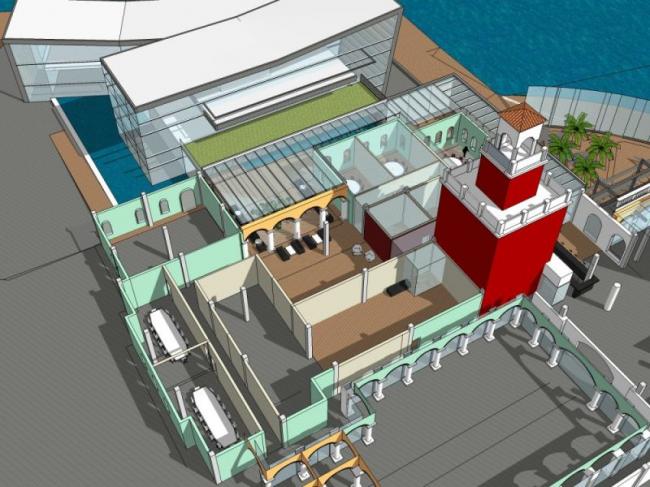 Sketchup商业模型|多层会所，现代风格