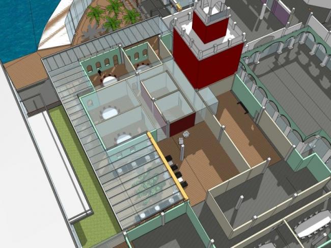 Sketchup商业模型|多层会所，现代风格