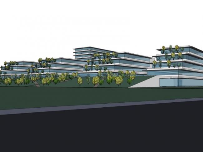 Sketchup办公模型|多层办公楼，现代风格