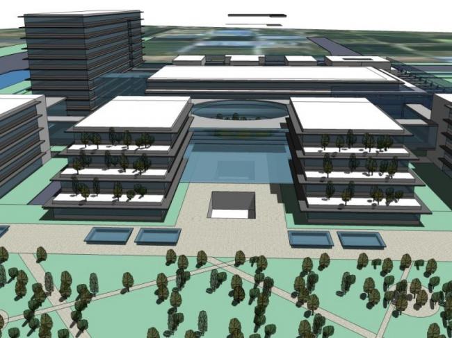 Sketchup办公模型|多层办公楼，现代风格