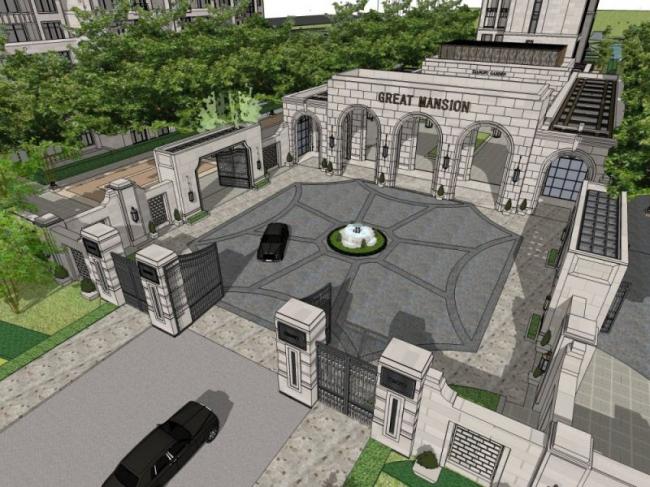 Sketchup商业模型|会所，古典风格