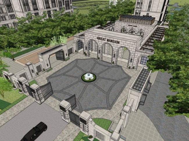 Sketchup商业模型|会所，古典风格