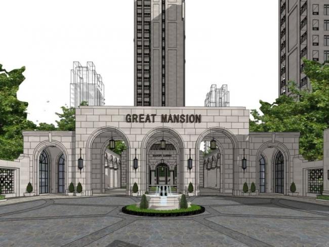 Sketchup商业模型|会所，古典风格