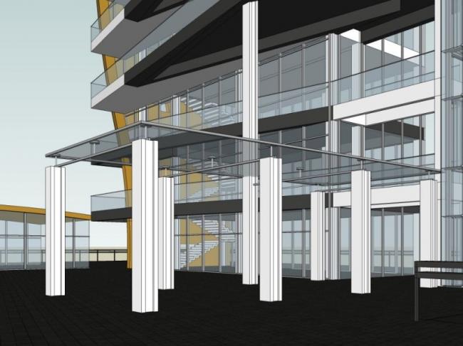 Sketchup办公模型|高层办公楼，现代风格