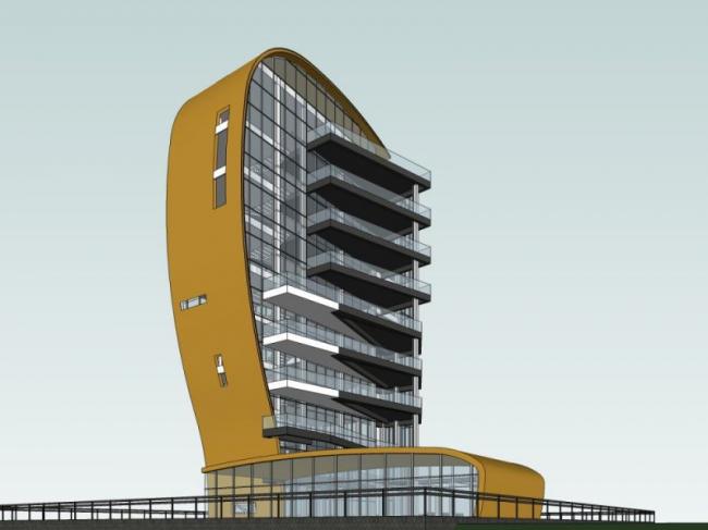 Sketchup办公模型|高层办公楼，现代风格