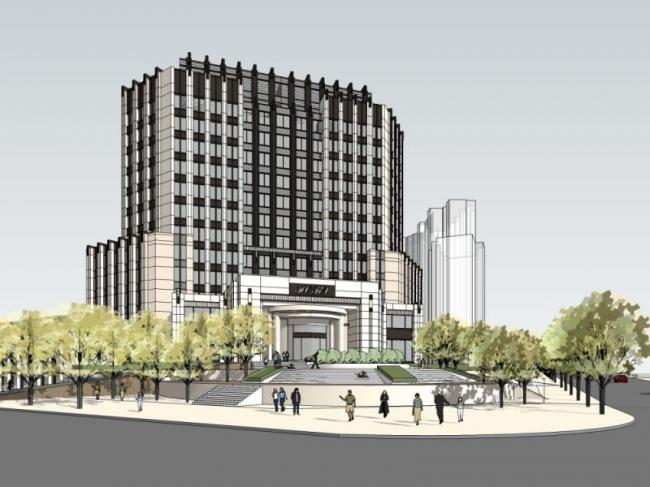 Sketchup酒店模型|高层酒店，现代风格