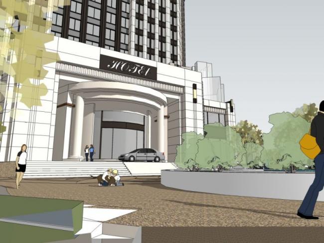 Sketchup酒店模型|高层酒店，现代风格