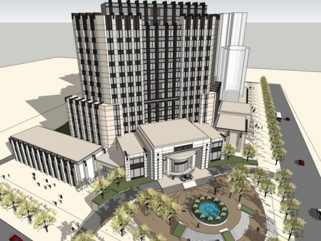 Sketchup酒店模型|高层酒店，现代风格