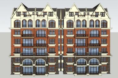 Sketchup住宅模型|多层住宅，古典风格-BIM建筑网