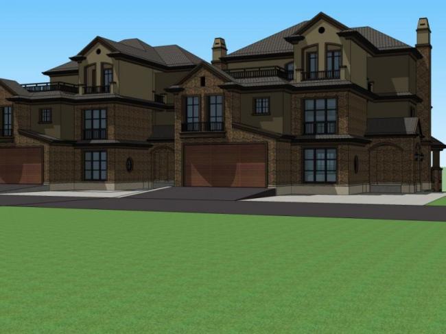Sketchup住宅模型|多层住宅，叠拼，居住建筑，古典风格