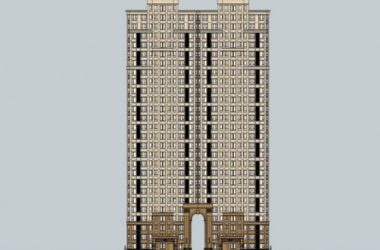 Sketchup住宅模型|超高层住宅楼，古典风格-BIM建筑网