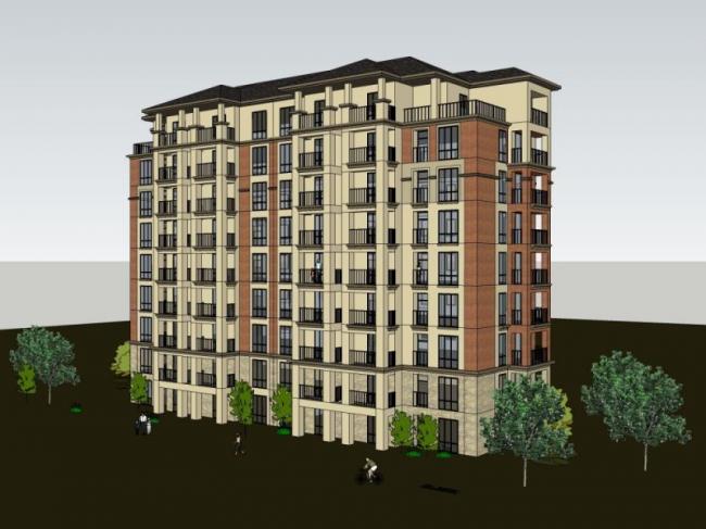 Sketchup住宅模型|多层住宅，居住建筑，古典风格