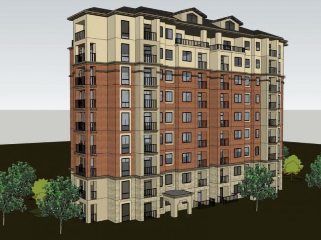 Sketchup住宅模型|多层住宅，居住建筑，古典风格