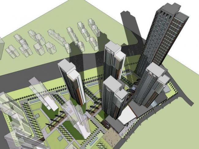Sketchup住宅模型|超高层住宅，现代风格