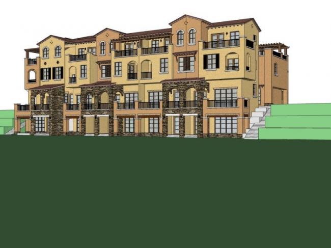 Sketchup住宅模型|联排别墅，欧式风格