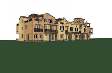 Sketchup住宅模型|联排别墅，欧式风格-BIM建筑网