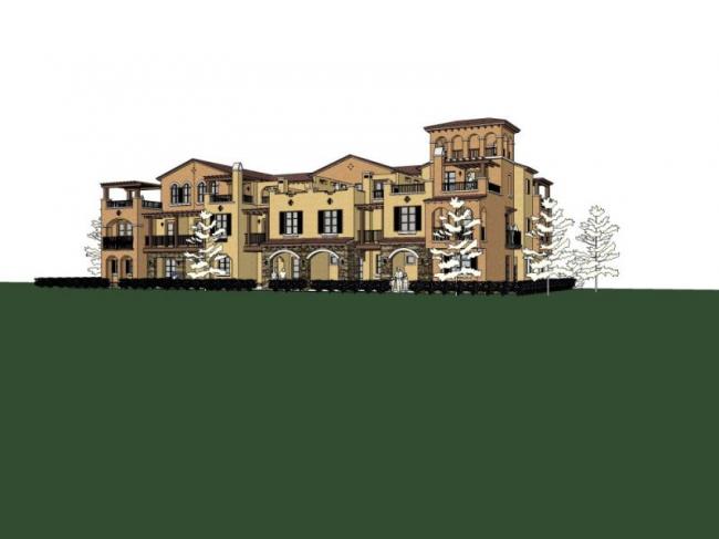 Sketchup住宅模型|联排别墅，欧式风格