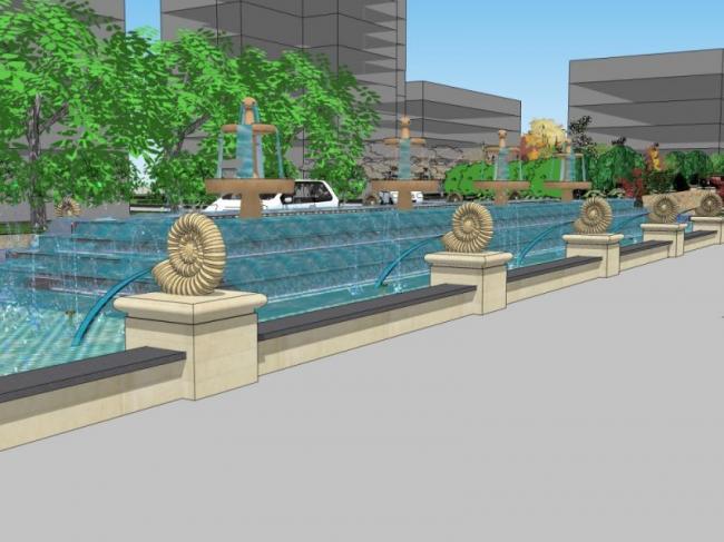 Sketchup景观模型|广场景观，古典风格