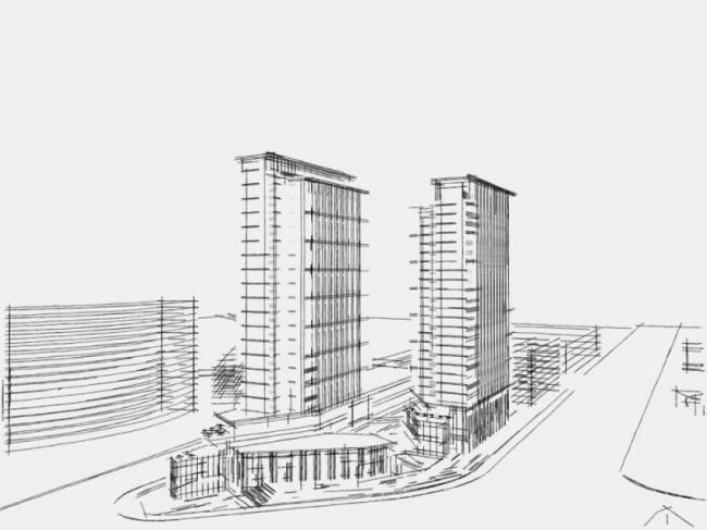 Sketchup综合体模型|多高层综合体，住宅，底层商业，古典风格