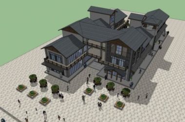 Sketchup商业模型|多层商业街，中式风格-BIM建筑网