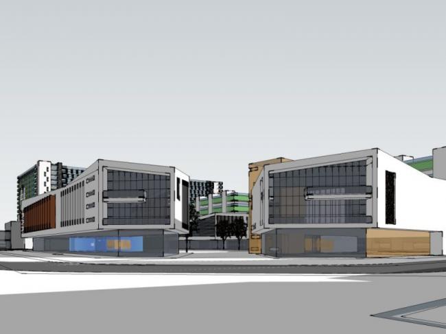 Sketchup商业模型|高层商业综合体，现代风格