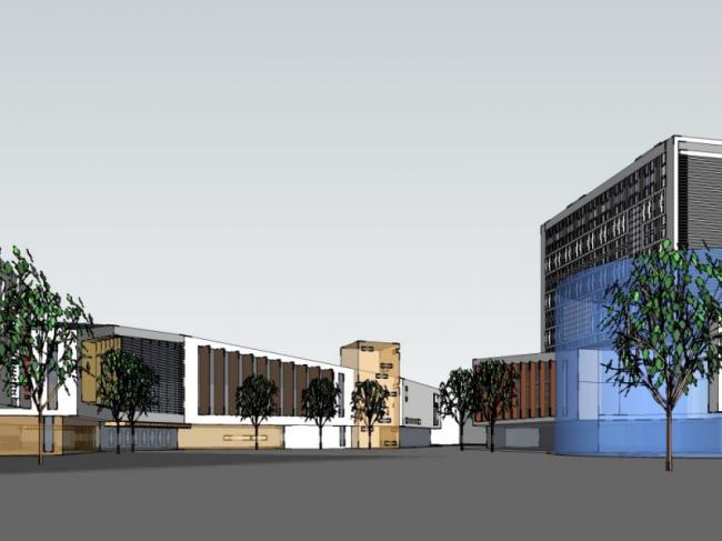 Sketchup商业模型|高层商业综合体，现代风格