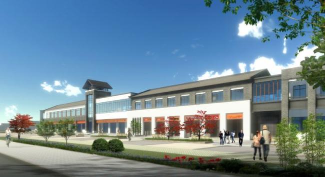 Sketchup商业模型|商业街，中式风格