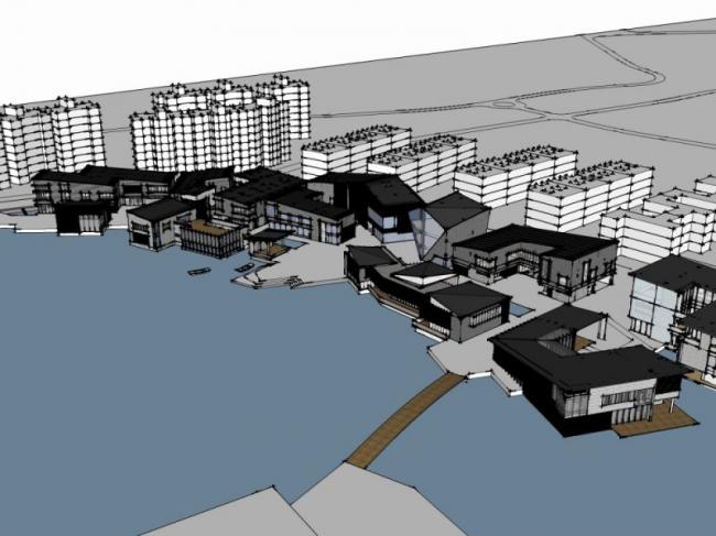 Sketchup商业模型|多层会所，现代风格