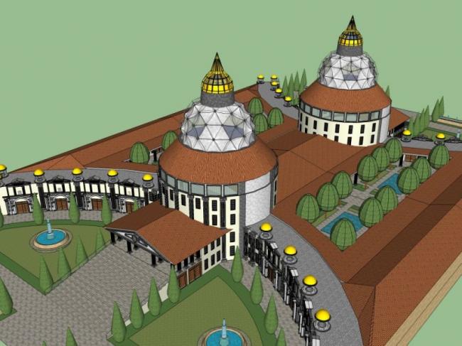 Sketchup商业模型|多层商业建筑，现代风格