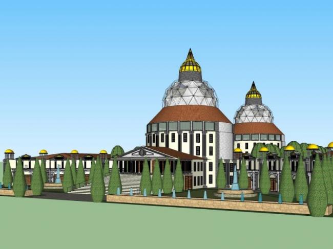 Sketchup商业模型|多层商业建筑，现代风格