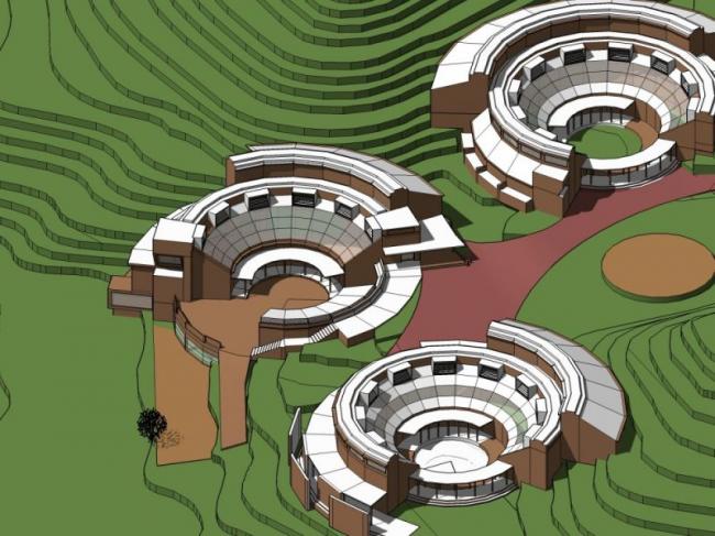 Sketchup商业模型|山地会所，现代风格