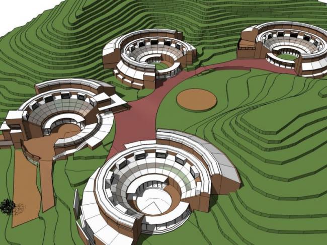 Sketchup商业模型|山地会所，现代风格