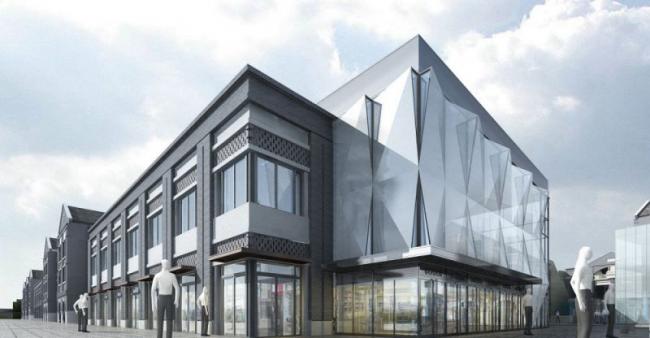 Sketchup商业模型|多层商业街，中式风格