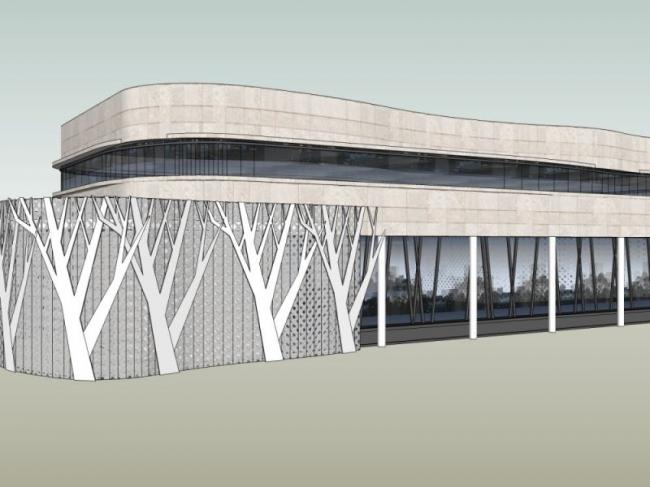 Sketchup商业模型|低层商业建筑，现代风格