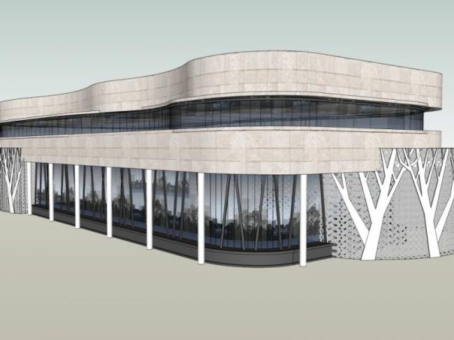 Sketchup商业模型|低层商业建筑，现代风格