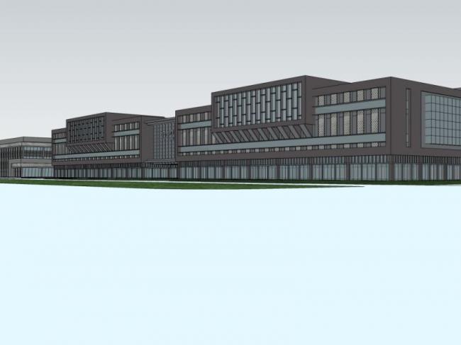 Sketchup办公模型|多层办公楼，现代风格