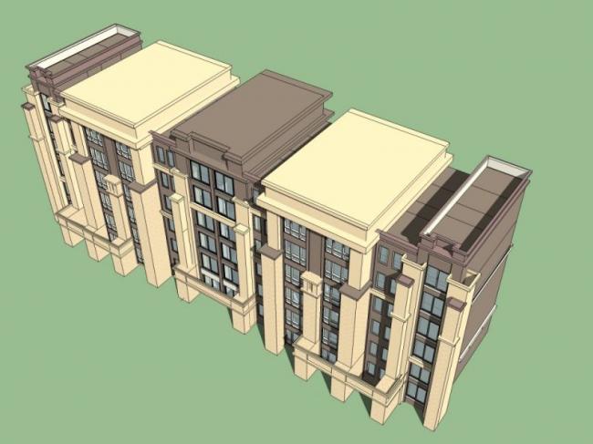 Sketchup住宅模型|多层住宅，居住建筑，古典风格