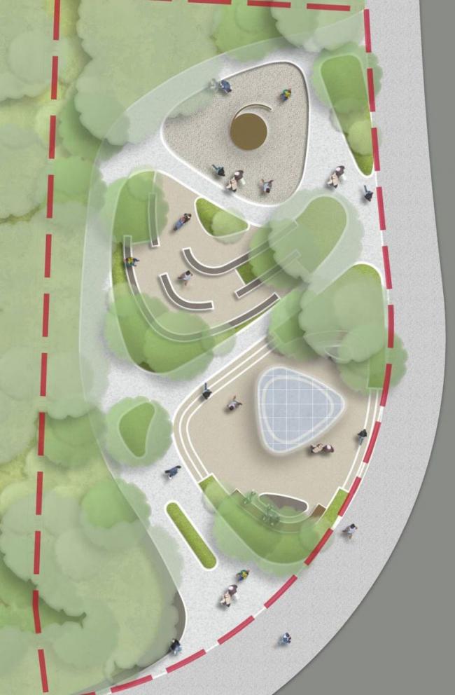 Sketchup景观模型|广场景观，现代风格