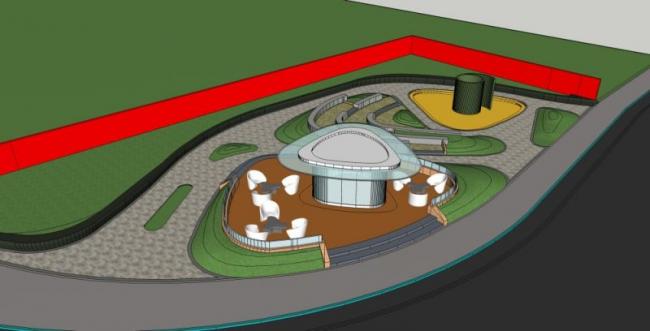 Sketchup景观模型|广场景观，现代风格