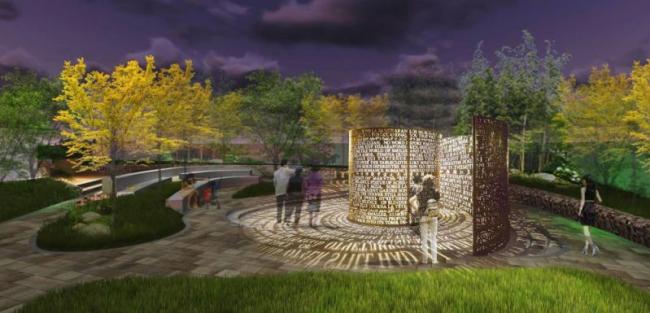 Sketchup景观模型|广场景观，现代风格