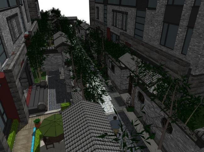 Sketchup景观模型|庭院景观，住宅景观，中式风格
