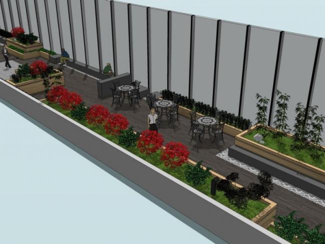 Sketchup景观模型|屋顶花园，现代风格