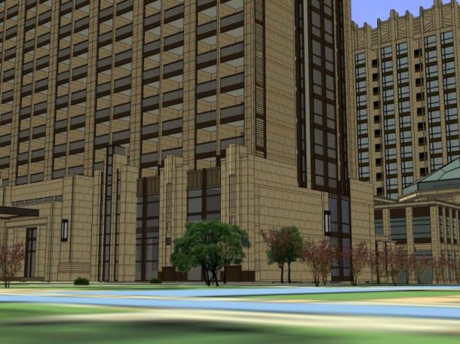 Sketchup住宅模型|高层住宅楼，居住建筑，古典风格