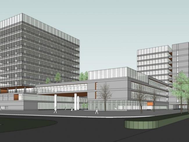 Sketchup综合体模型|多高层商业综合体，办公，现代风格